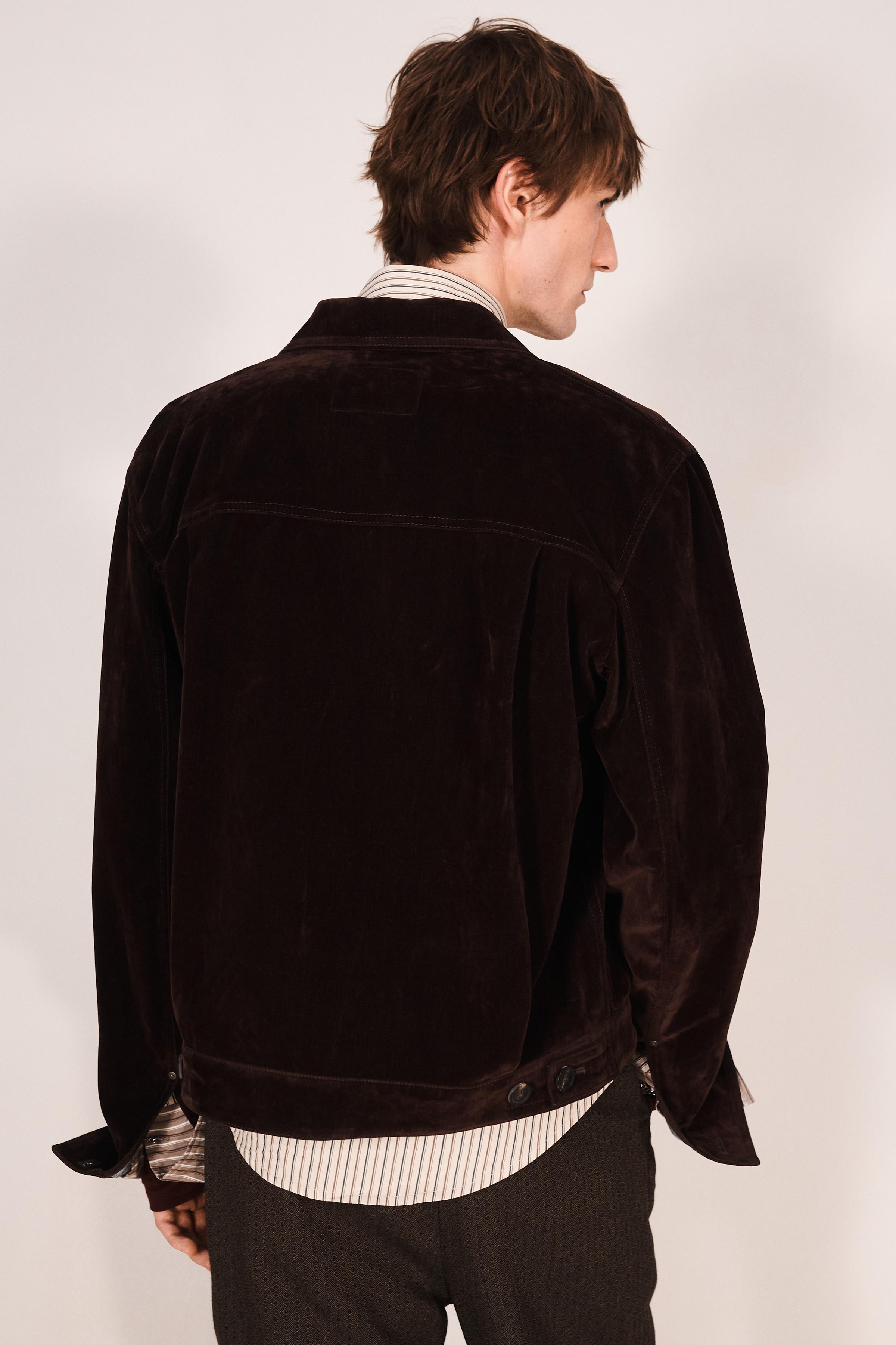BLOUSON COURT EN DENIM FLOQUÉ