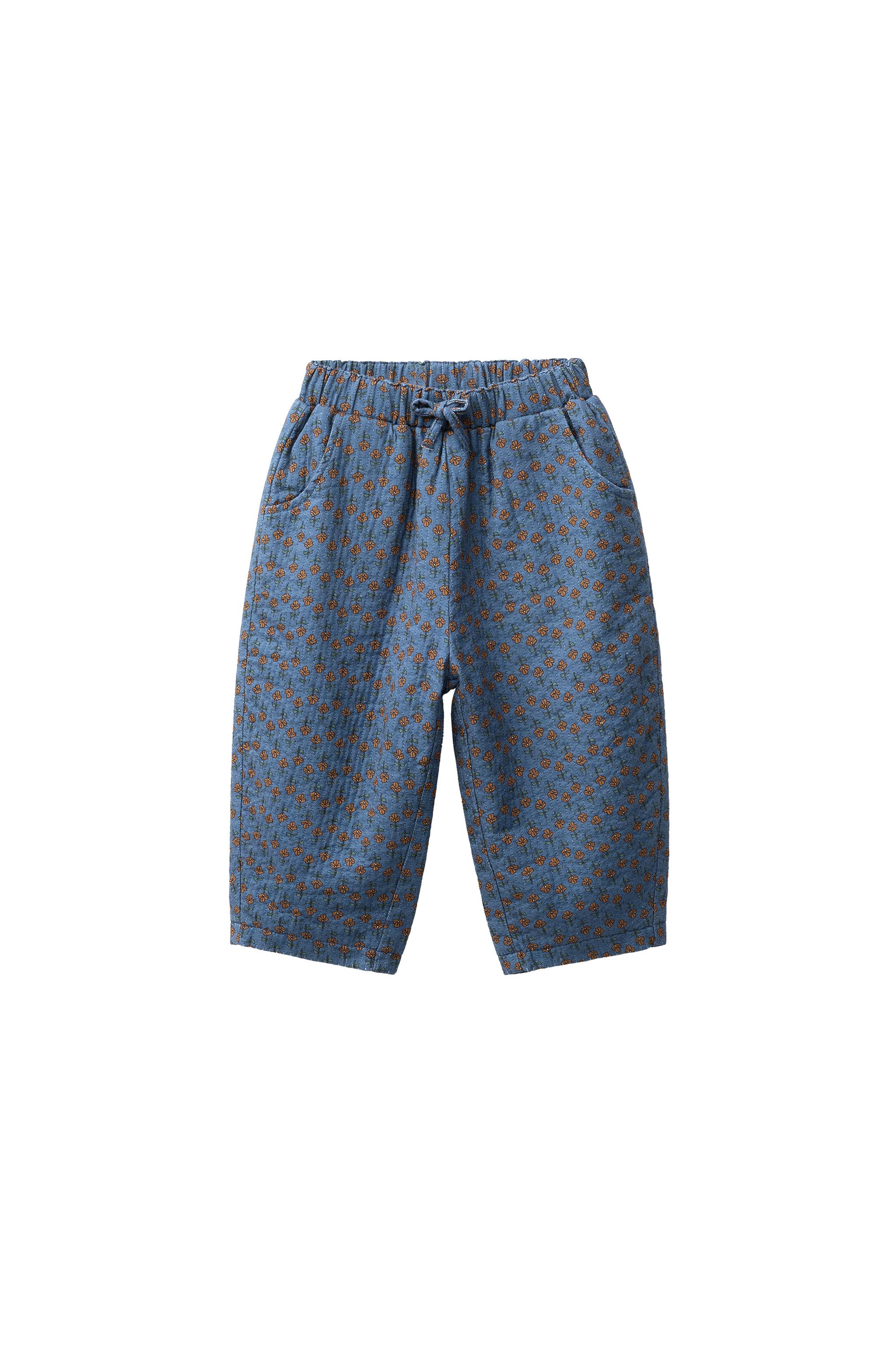 FLORAL BAGGY PANTS - Petrol blue | ZARA United States display picture 1