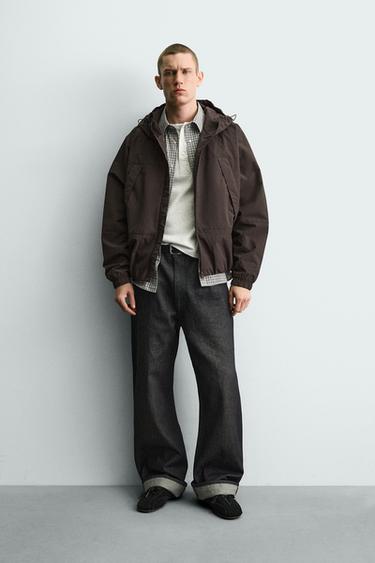 COMBINED WATER-REPELLENT TECHNICAL FLEECE JACKET - Brown by Zara