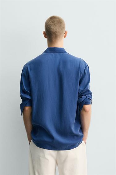 CHEMISE FLUIDE COUPE DÉCONTRACTÉE - Bleu roi de Zara - Image 2