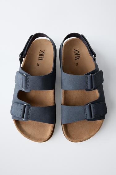 SANDALES À BRIDES - Bleu de Zara - Image 3