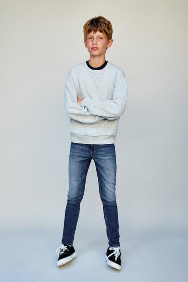 SKINNY FIT JEANS - Mid-blue by Zara