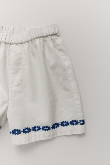4-10 YEARS/ EMBROIDERED PYJAMAS - Ecru / Marl by Zara