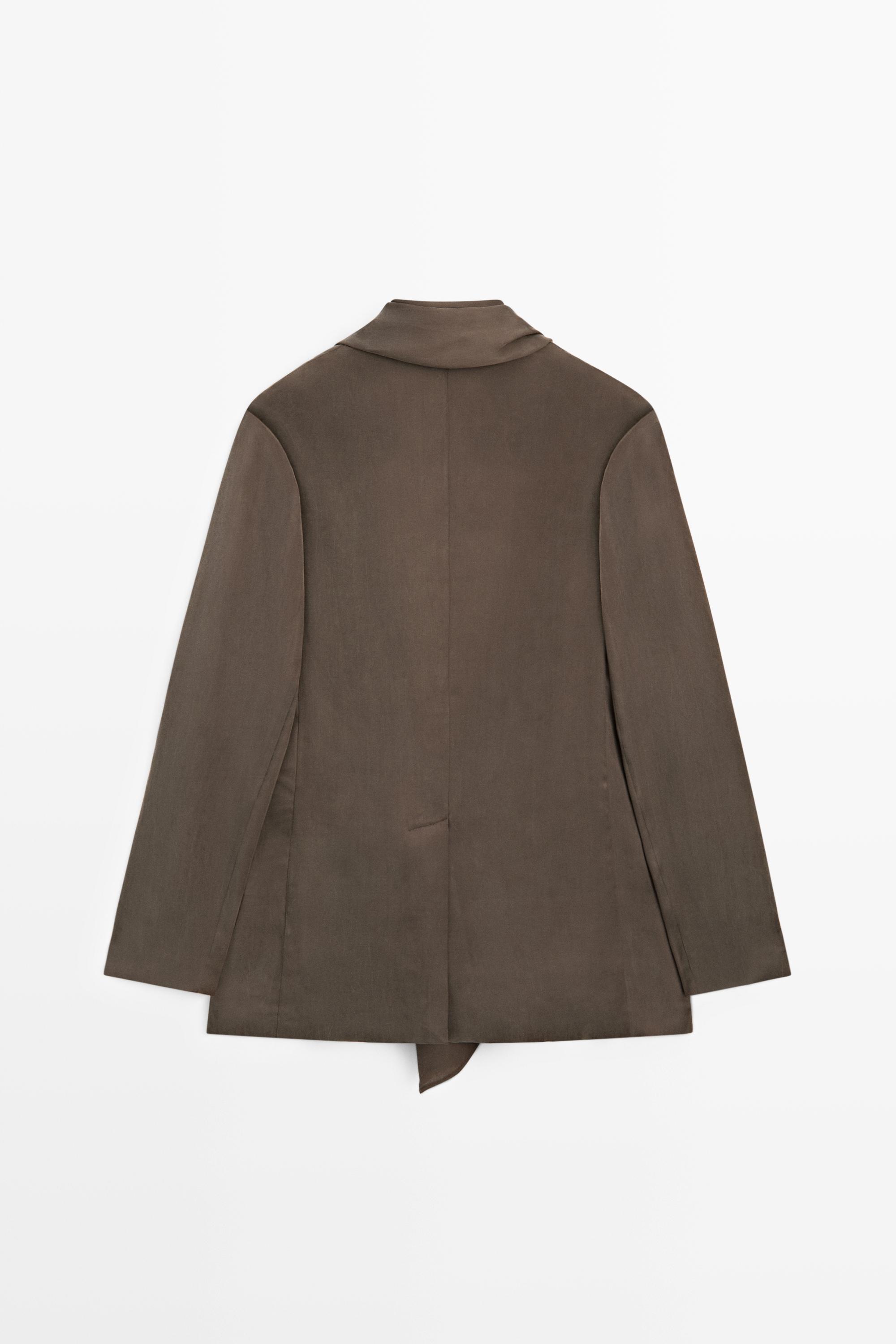 Surchemise fluide détail nœud total look