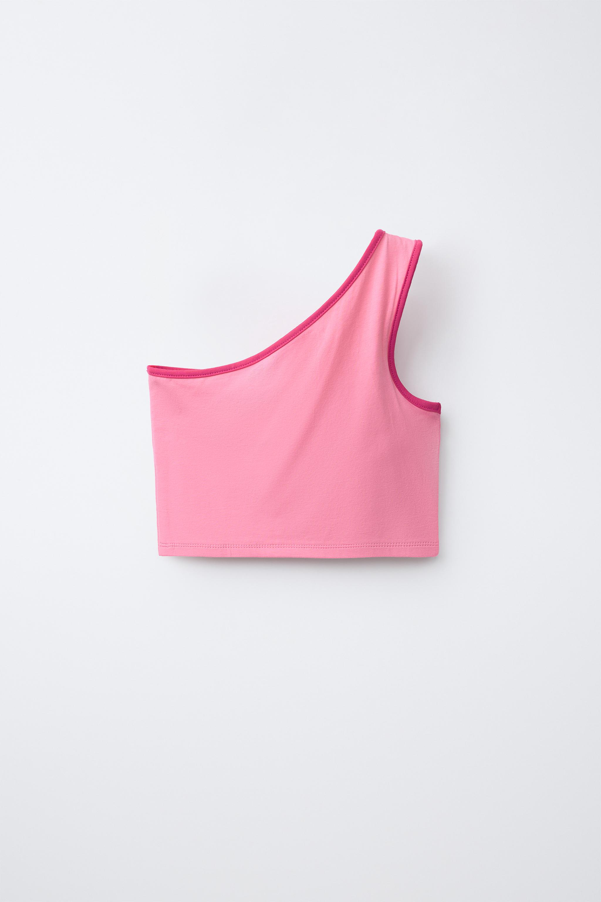 Детские топы Zara ASYMMETRIC CONTRAST TRIM TOP — фото 3