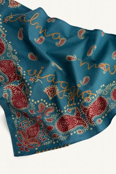 LIMITED EDITION PRINTED BANDANA - Blue by Zara - Image 5