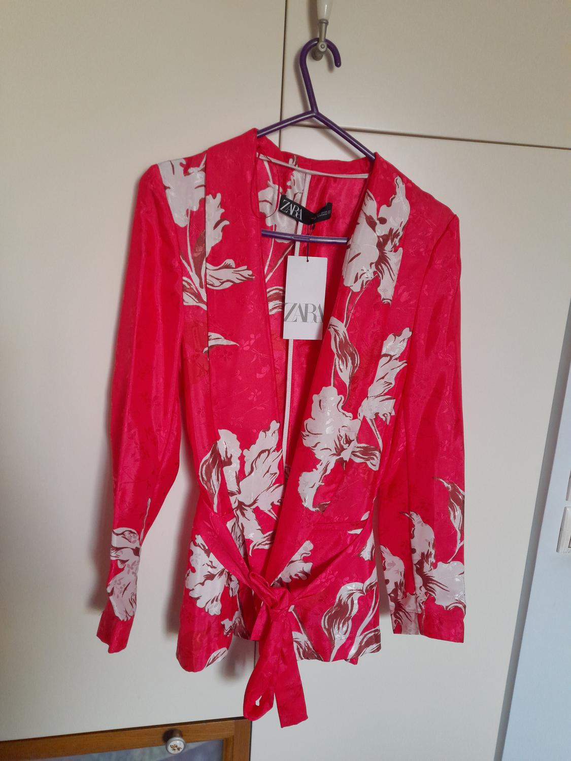 PRINTED BLAZER WITH BELT - Image 3