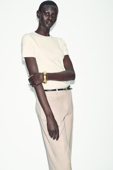 SHORT SLEEVE SOFT-TOUCH KNIT JUMPER - Ecru by Zara