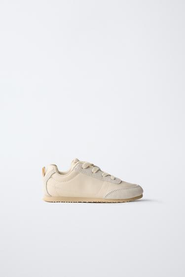 Zara SOFT ATHLETIC SNEAKERS - Vanilla Yellow