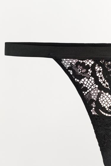 TANGA DENTELLE - Noir de Zara - Image 4