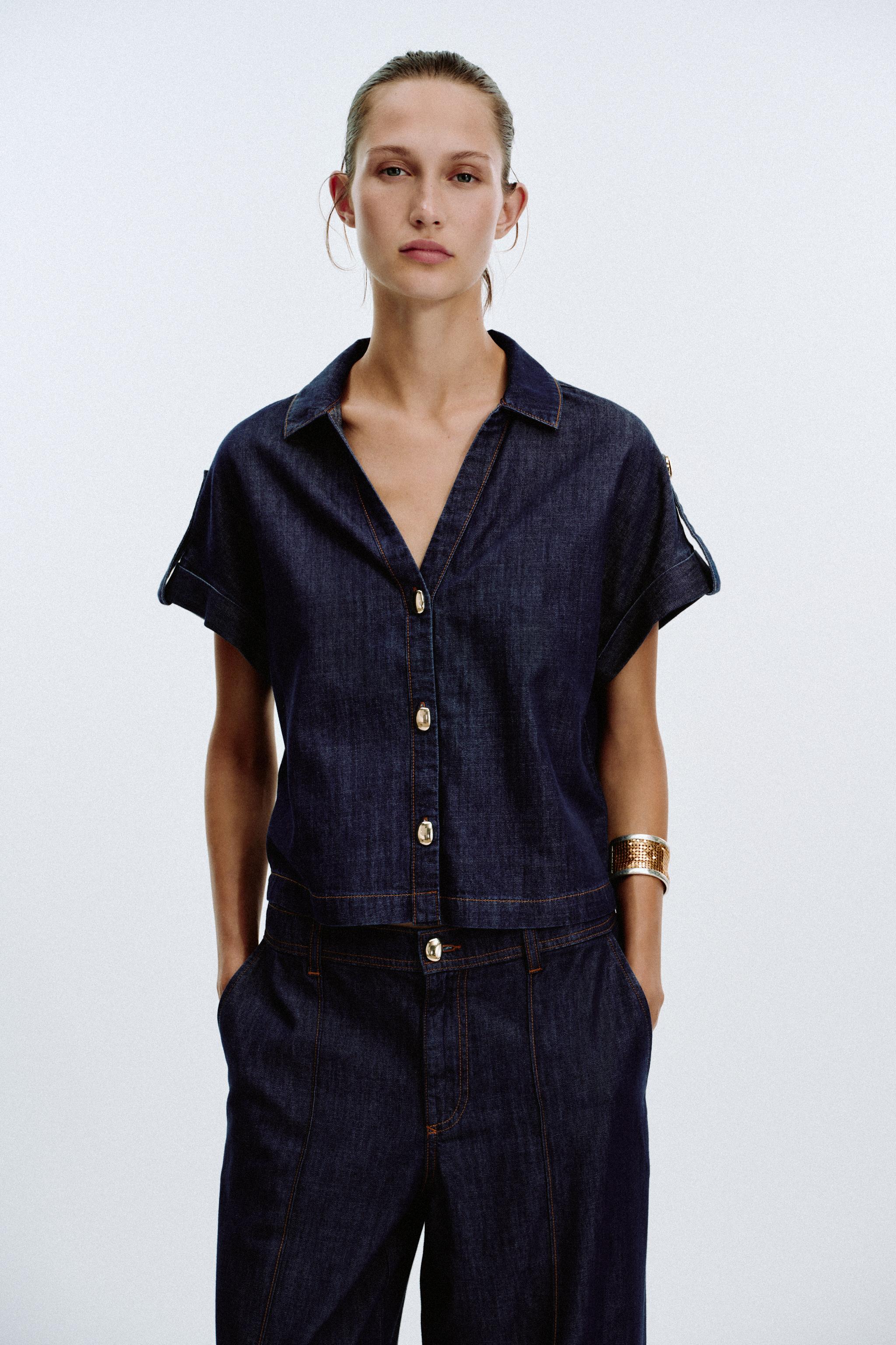 【ZARA】リラックスフィットデニムシャツ ブルー | 1820/465/400 ZARA】リラックスフィットデニムシャツ ブルー | 1820/465/400