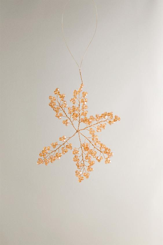 BEADED FLOWER CHRISTMAS TREE DECORATION