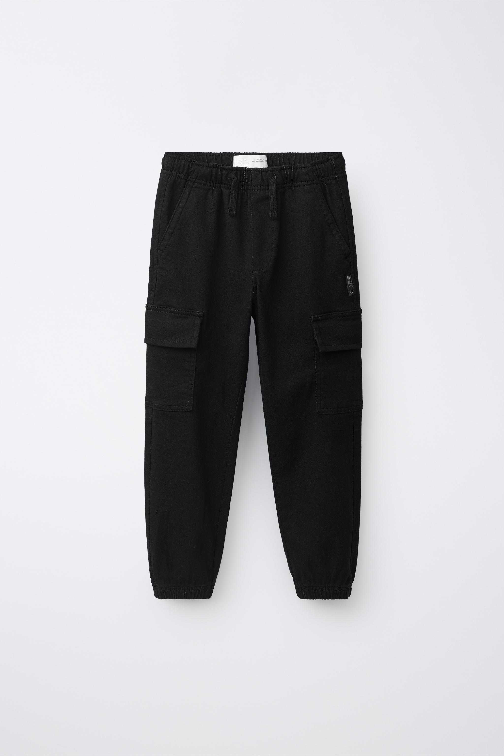 CARGO JOGGER PANTS — Black