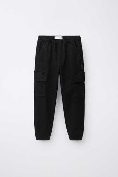 CARGO JOGGING TROUSERS - Black by Zara