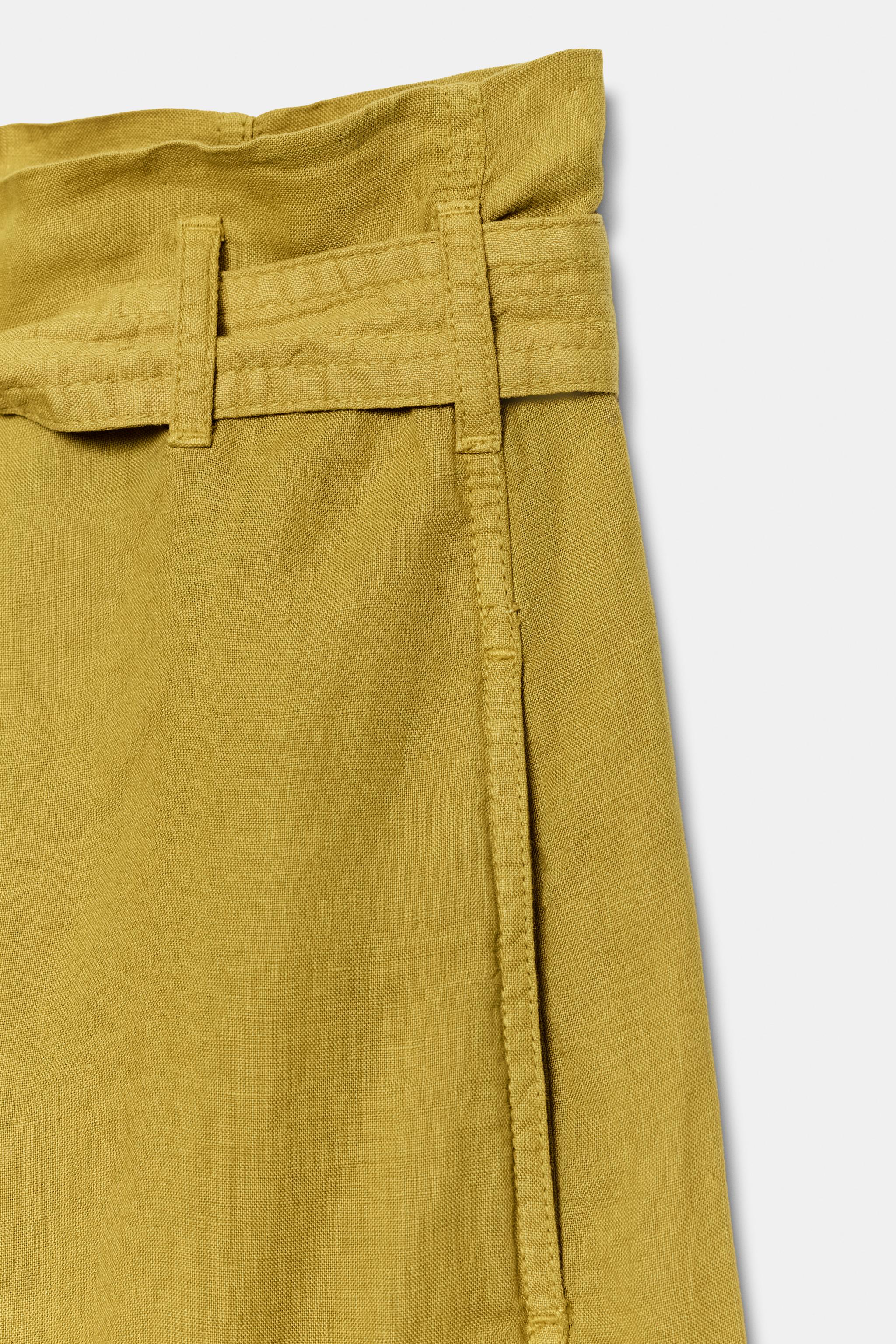 Женские брюки Zara ZW COLLECTION 100% LINEN PANTS — фото 10