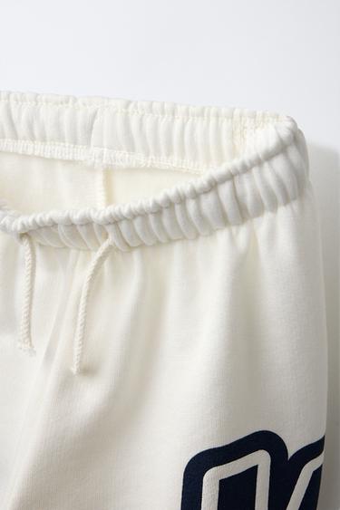 RAISED DETAIL JOGGING TROUSERS - Ecru / Navy by Zara - Image 2
