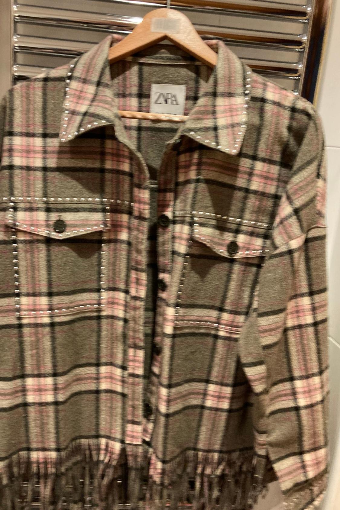 WOOL BLEND CHECK OVERSHIRT