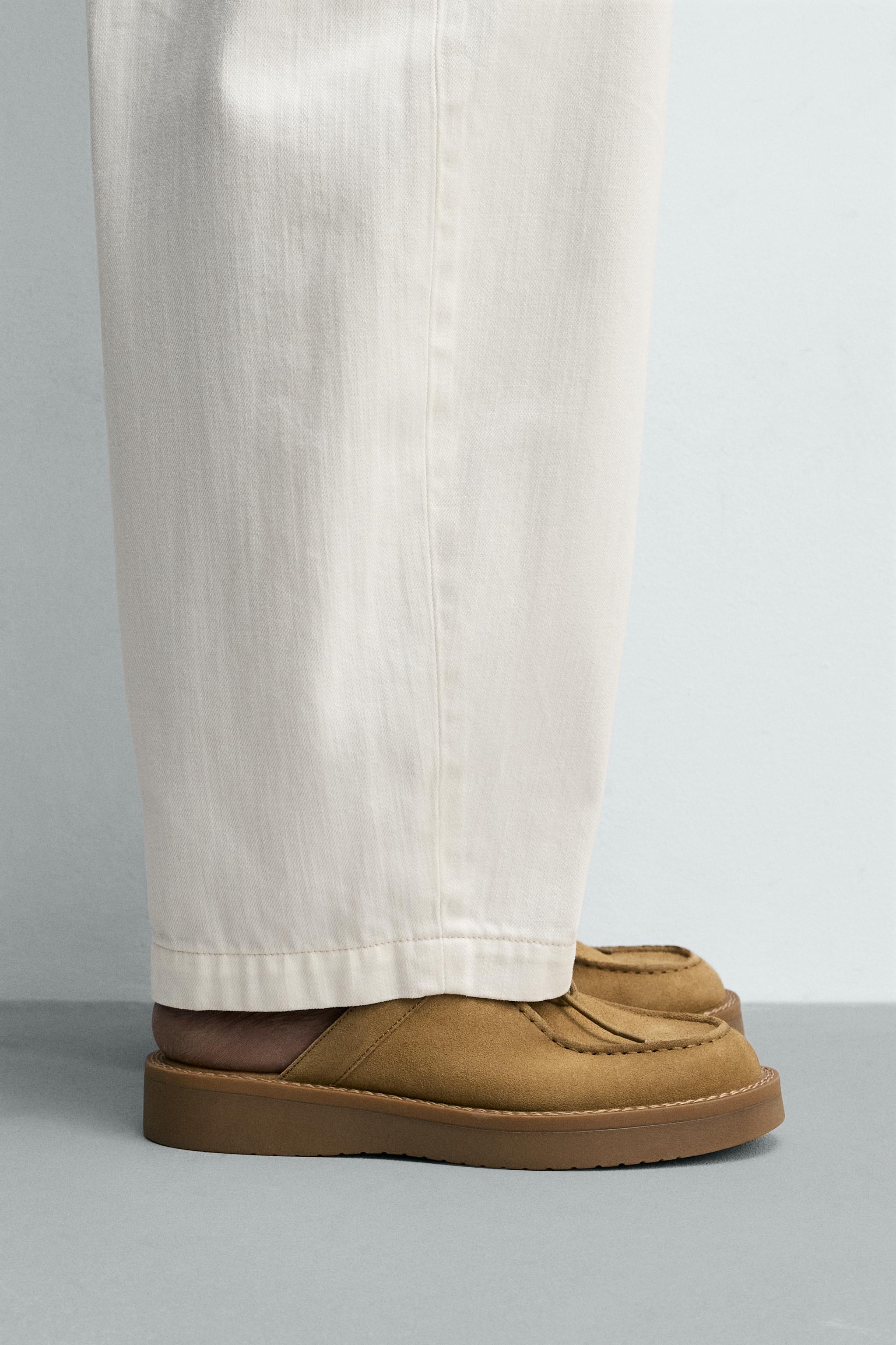 レザークロッグサンダル - ベージュ | ZARA Japan / 日本