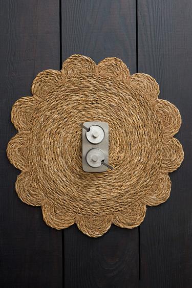 Zara FLORAL RATTAN PLACEMAT - Light beige