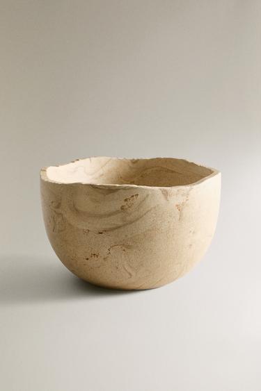 SAND-COLOURED STONE BOWL - Beige by Zara - Image 0