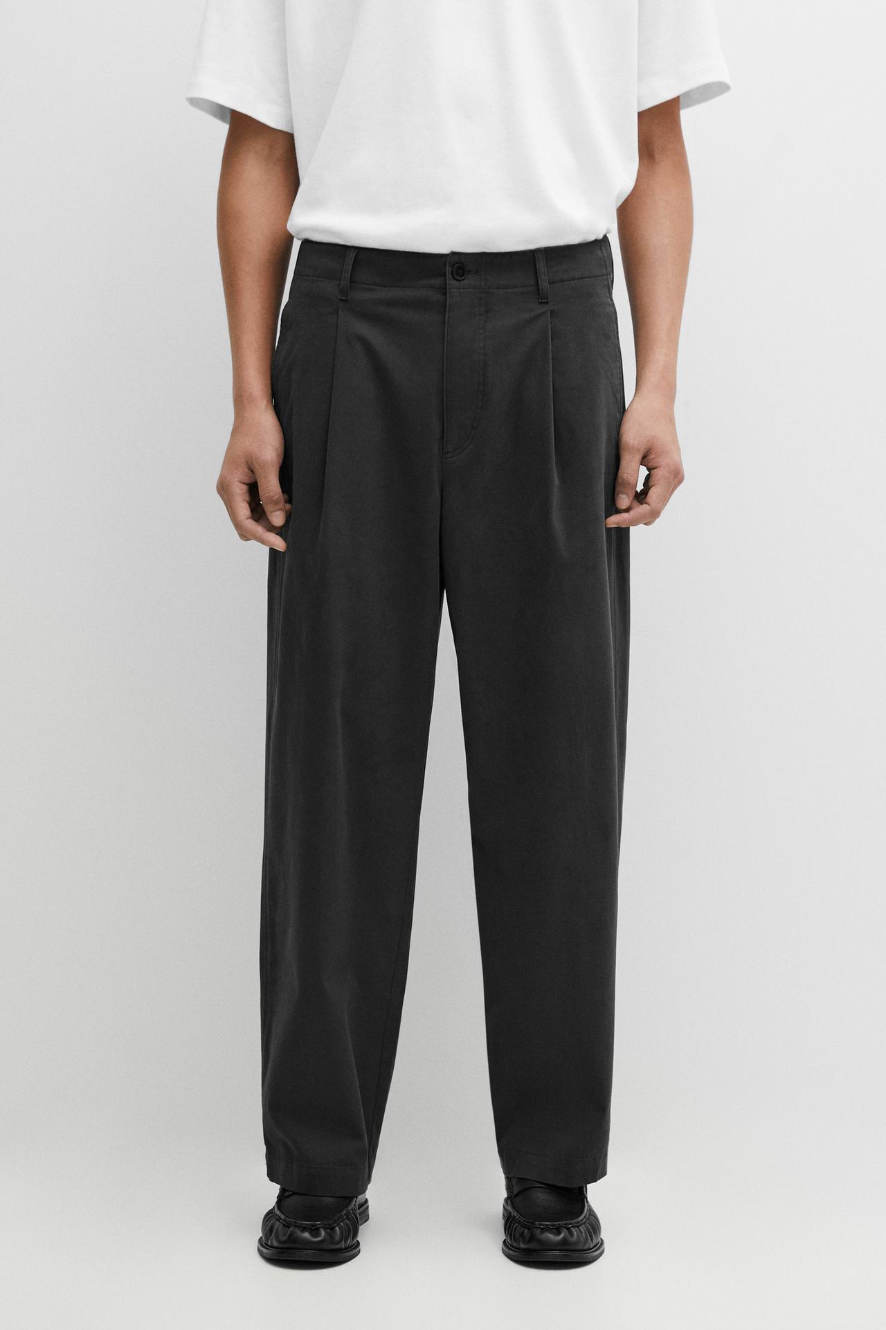 Barrel fit pants with dart detail — Gray