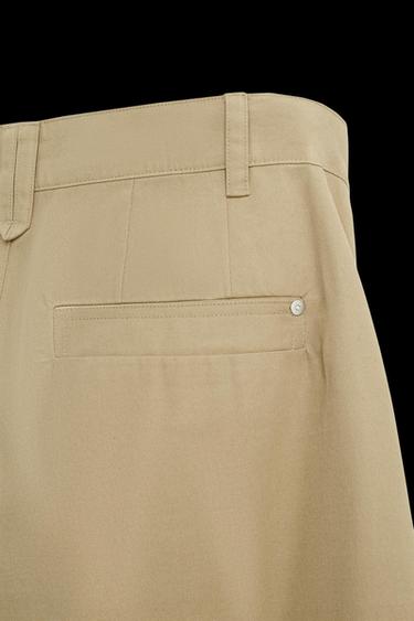 WIDE FIT CHINO TROUSERS - camel by Zara