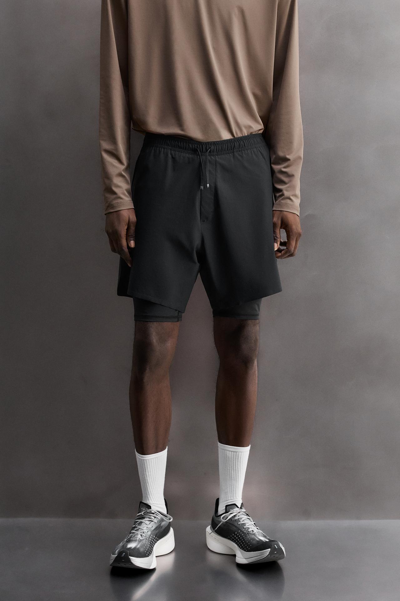 2-IN-1 TRAINING SHORTS — Black