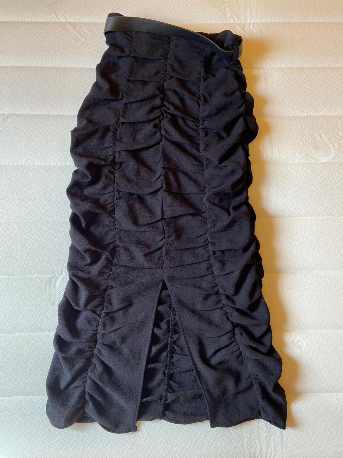 DRAPED MIDI SKIRT WITH COWBOY BELT - Image 2