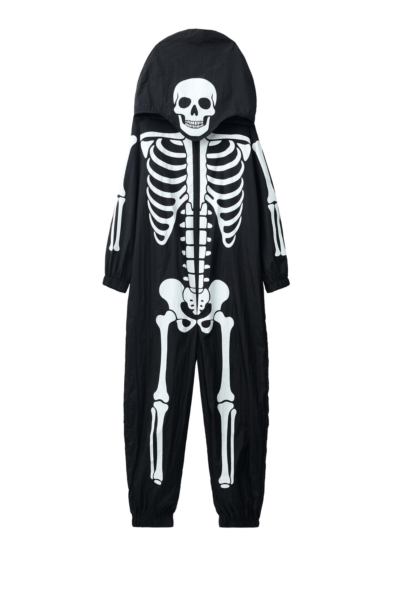 GLOW-IN-THE-DARK SKELETON JUMPSUIT COSTUME