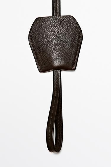 Nappa leather keyring — Brown 2