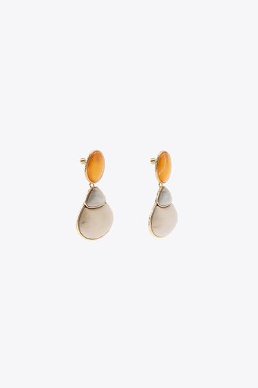 STONE EARRINGS - Orange by Zara - Image 3