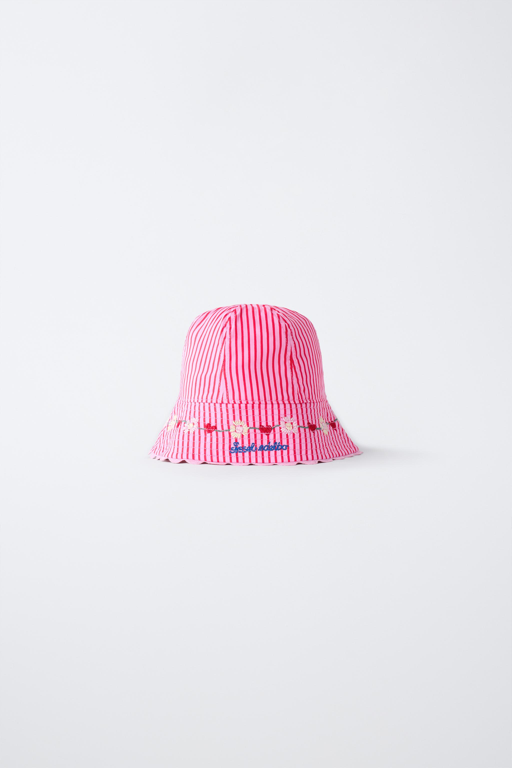 STRIPED EMBROIDERED BUCKET HAT SISSEL EDELBO X ZARA KIDS 