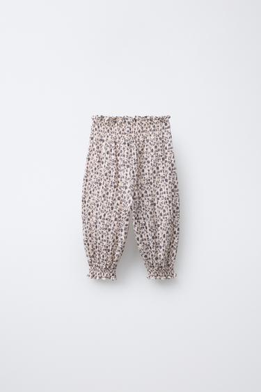PANTALON TEXTURÉ À FLEURS - Écru de Zara - Image 1