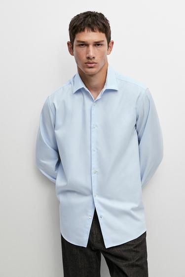 100% cotton twill regular fit shirt — Green stripe 2