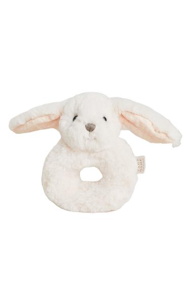 BABY RABBIT SOFT TOY RATTLE - Light pink by Zara