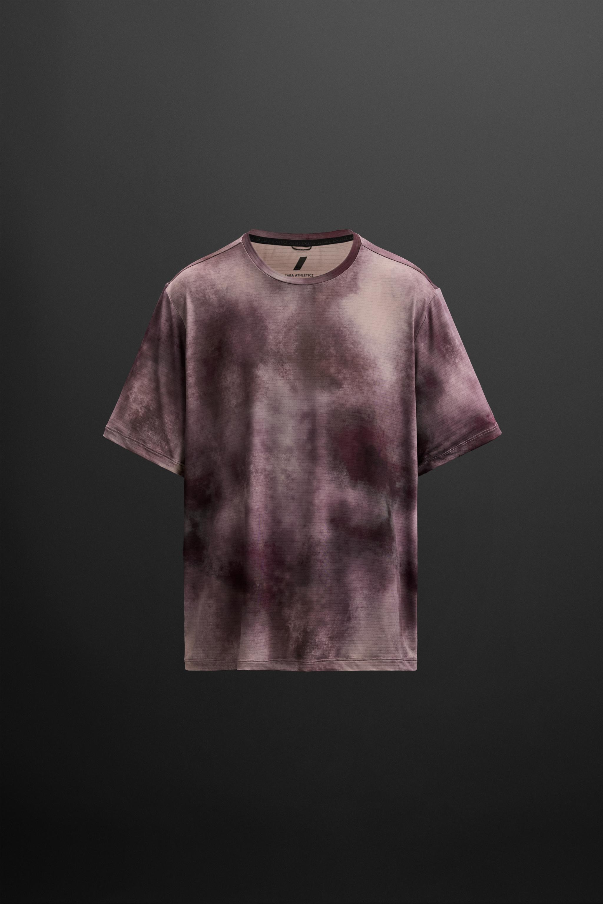T-SHIRT PERFORÉ IMPRIMÉ TIE & DYE