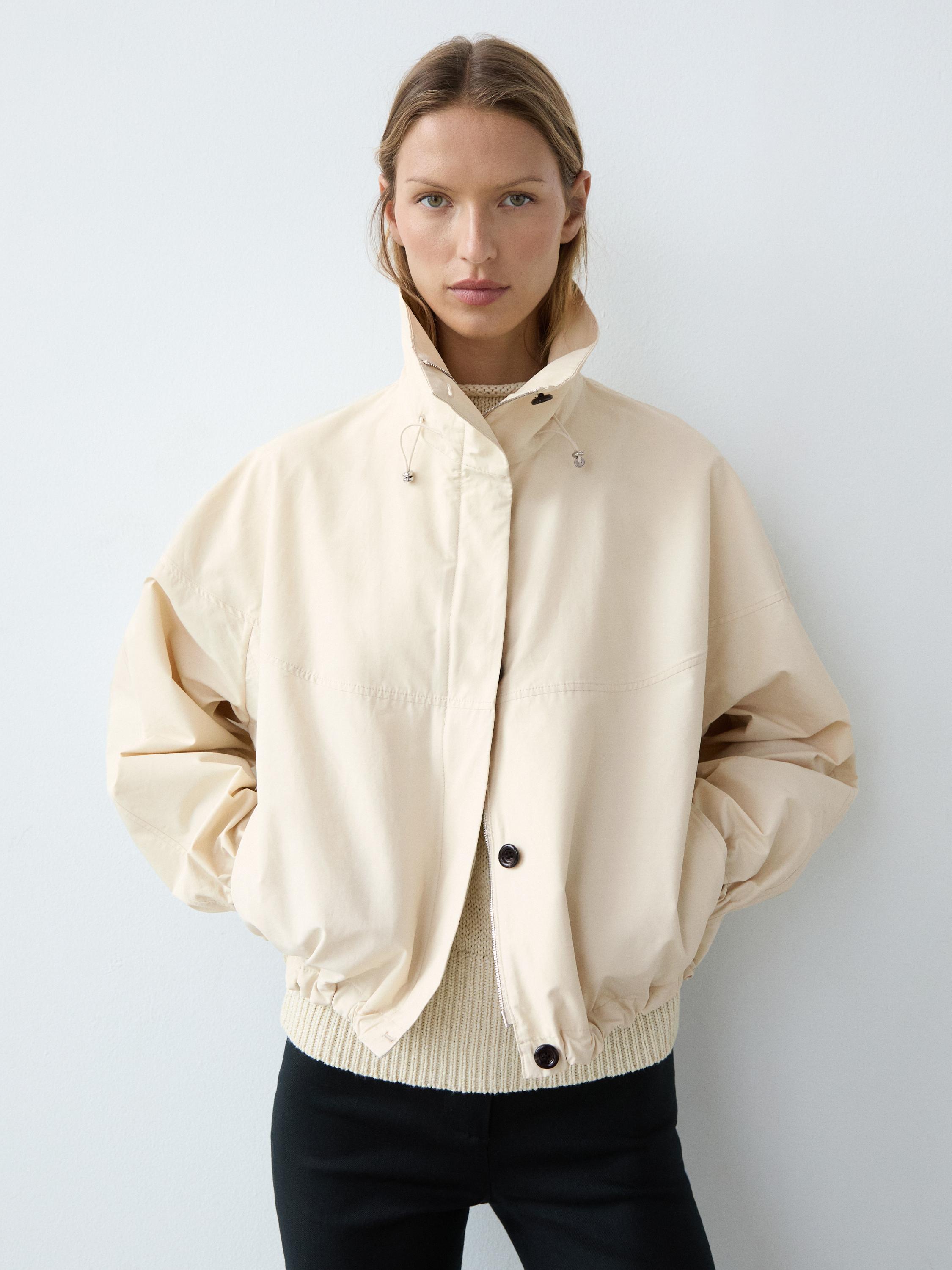 Veste bomber matelassée col montant