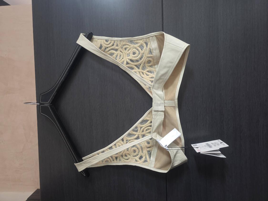 LEATHER TRIANGLE BRA - Image 2