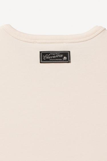 WILLY CHAVARRIA X ZARA FRONT SLOGAN T-SHIRT - Oyster-white by Zara - Image 4