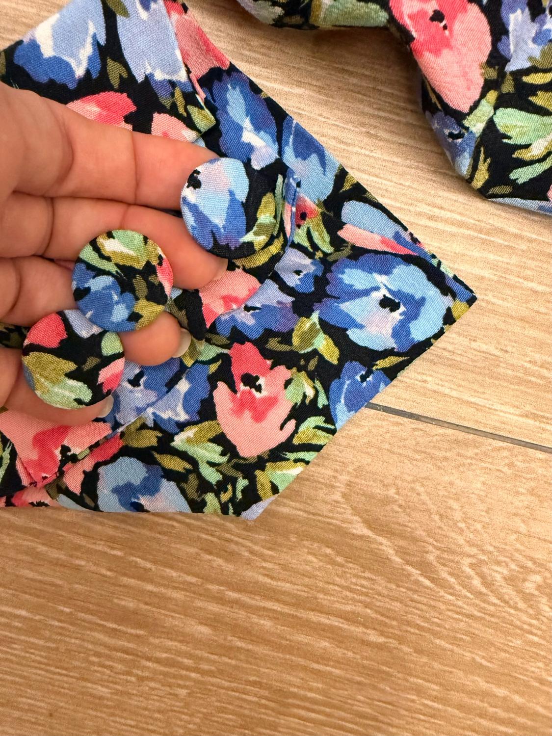 PRINTED DRESS WITH BELT - Image 5