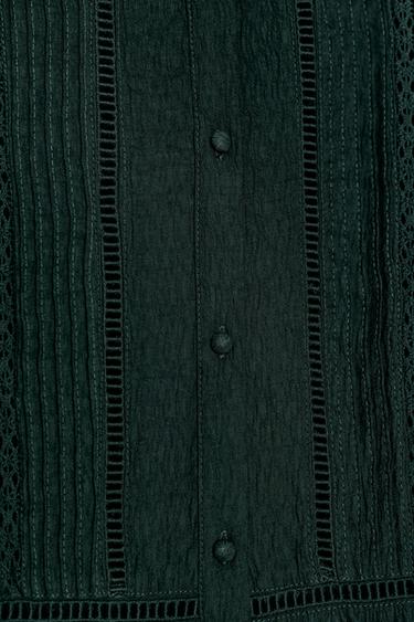 CHEMISE ROMANTIQUE ENTRE-DEUX - Vert de Zara - Image 5