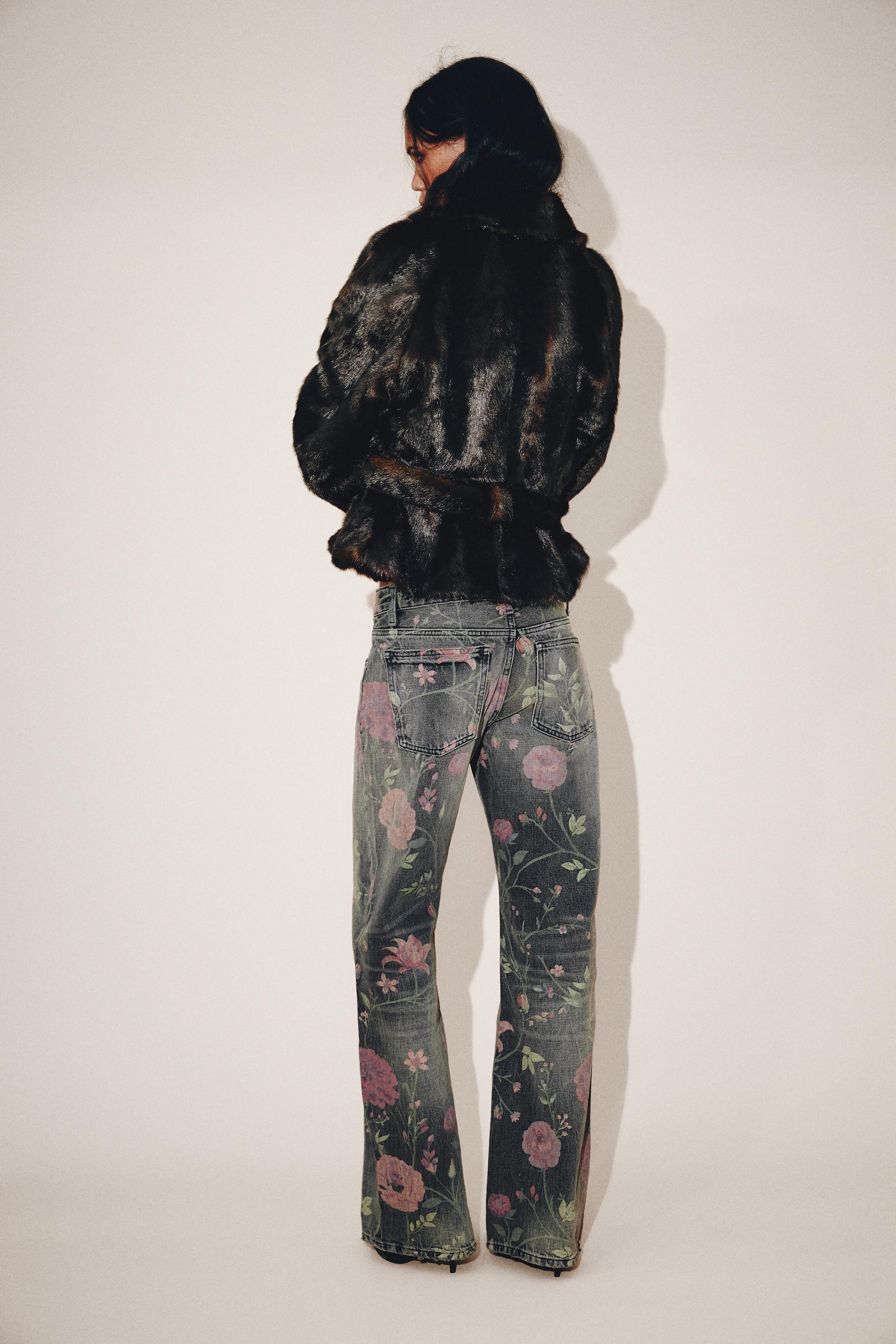 FAUX FUR COAT WITH BELT