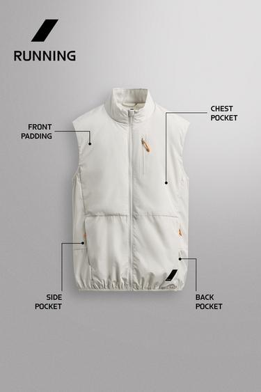 GILET TECHNIQUE MATELASSÉ BIMATIÈRE - Gris perle de Zara - Image 6