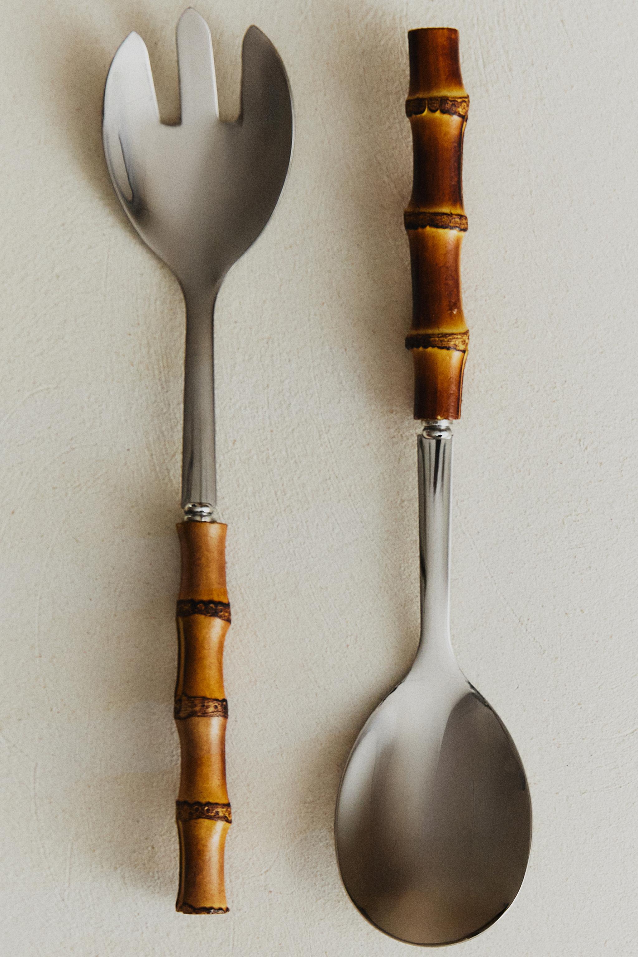 Zara BAMBOO SALAD CUTLERY SET (SET OF 2) — фото 5