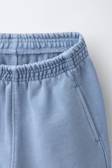 BARREL-LEG PLUSH TROUSERS - Blue by Zara - Image 2