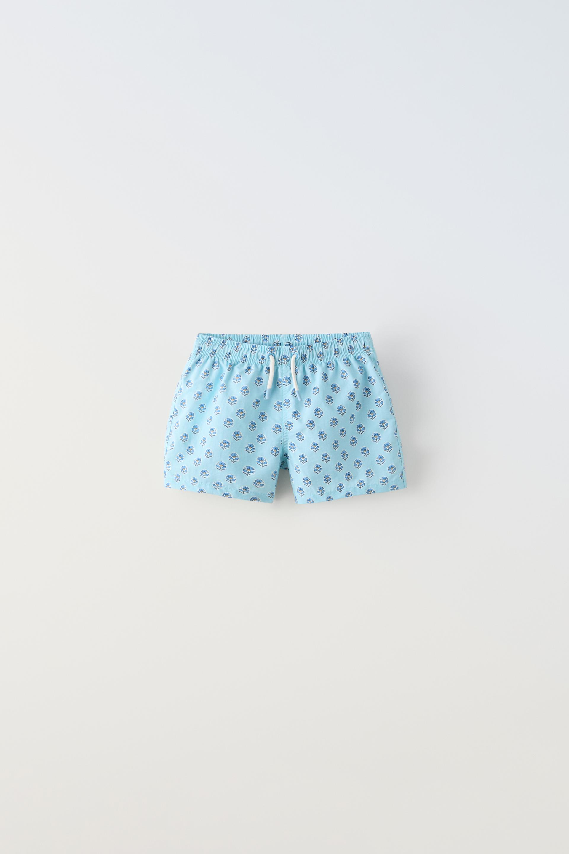 1-6 YEARS/ FLORAL PRINT SWIM SHORTS - Blue | ZARA United Kingdom