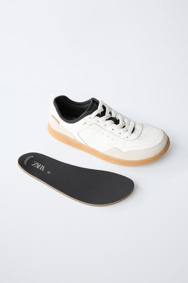 LEATHER BAREFOOT SNEAKERS - White by Zara - Image 2