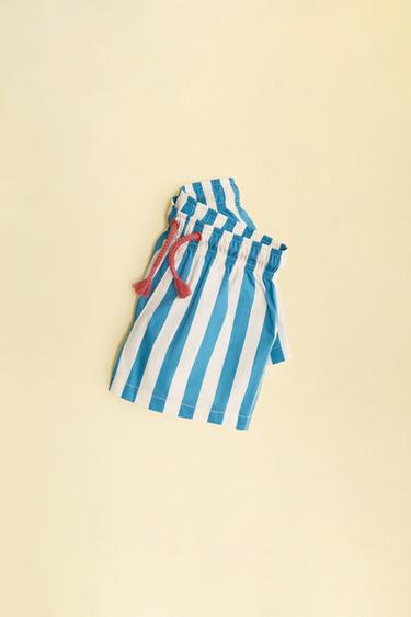 ZARA TIMELESS - STRIPED SWIM SHORTS - Blue by Zara - Image 1