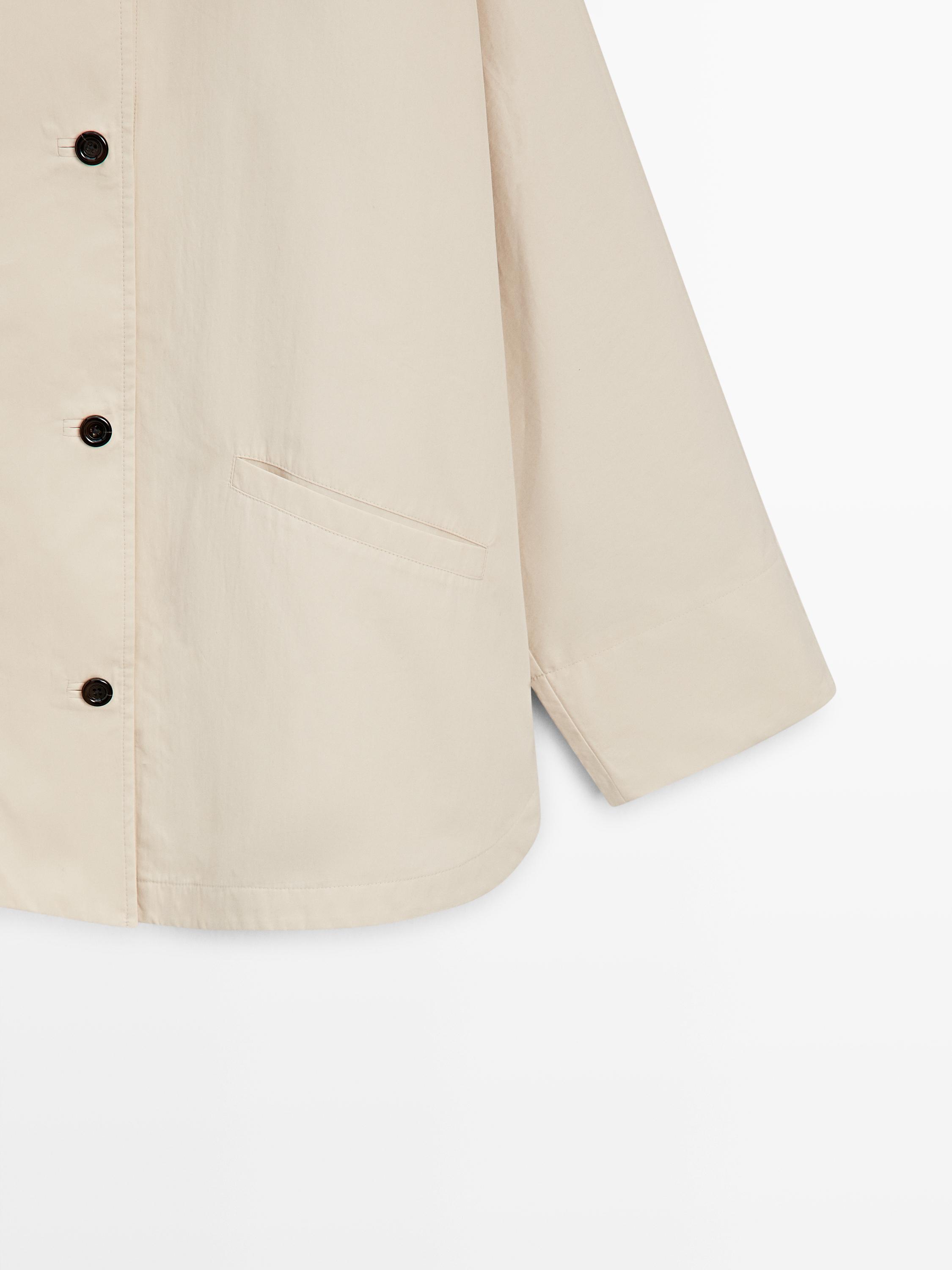 Jacket with high collar detail