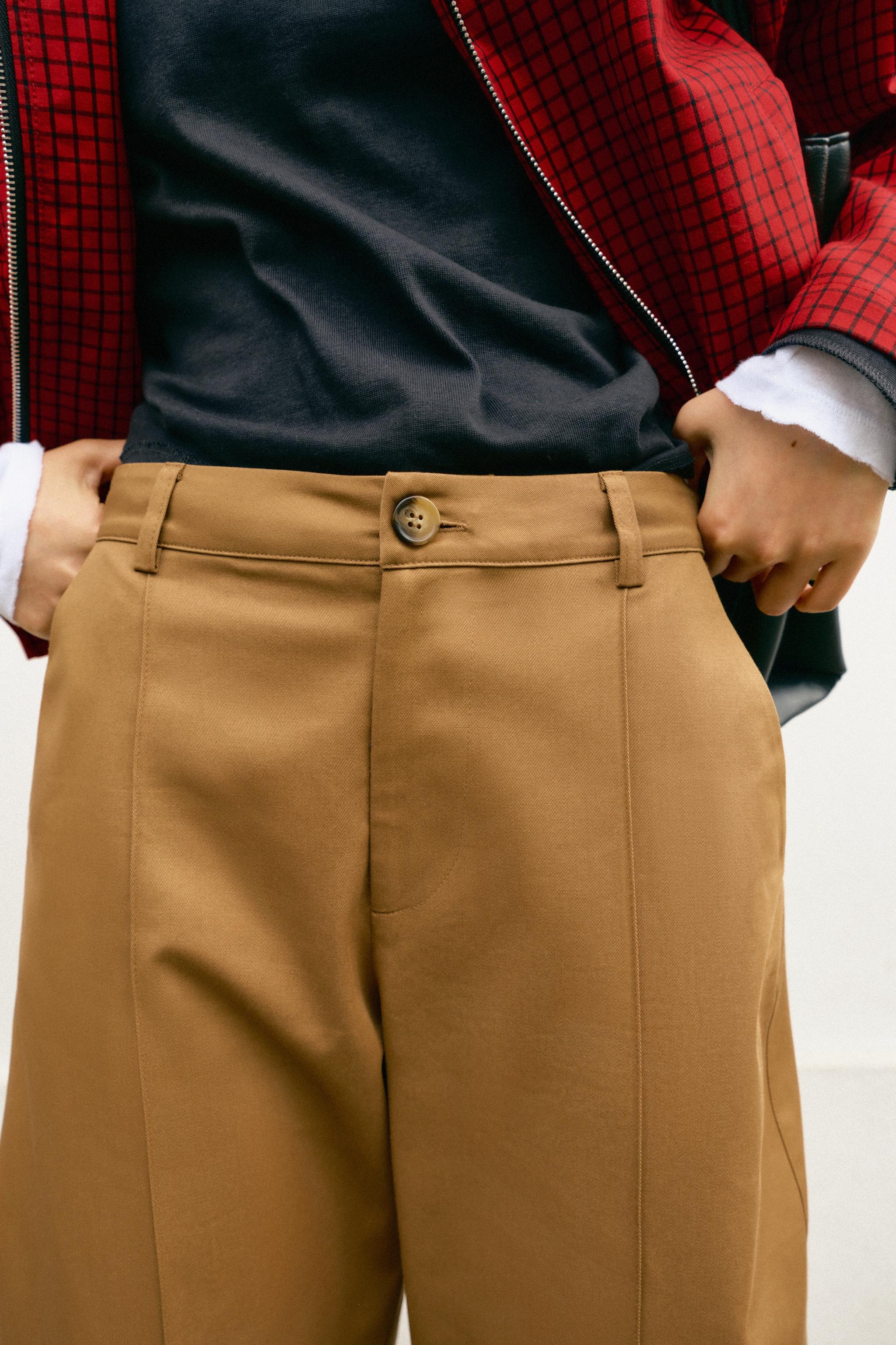Женские брюки Zara BARREL PANTS WITH STITCHED SEAM — фото 4
